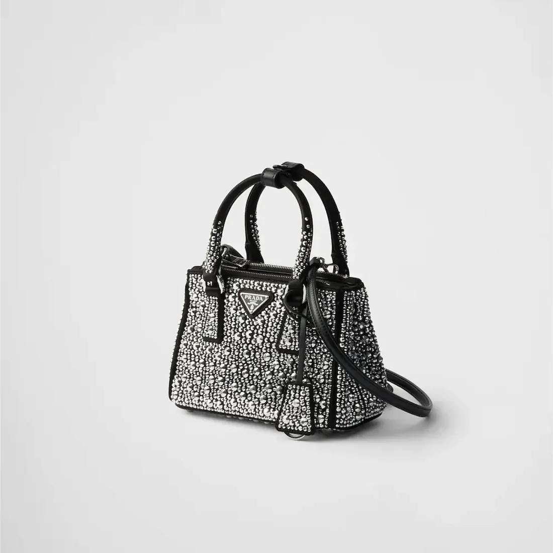 Prada Сумка Galleria из сатина с декорированием - фото 3