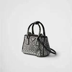 Prada Сумка Galleria из сатина с декорированием - фото 3