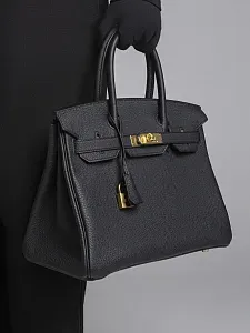 Hermès Cумка Birkin 30 Black Togo Gold Hardware - фото 2