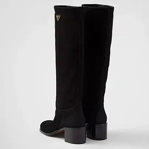 Prada Замшевые сапоги Black - фото 5