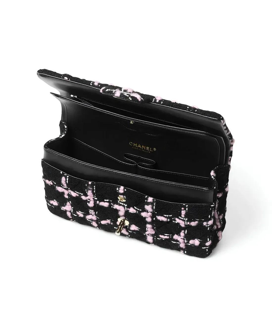 Chanel Классическая сумка 11.12 Black, Light Pink and White - фото 3
