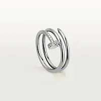 Cartier Двойное кольцо с бриллиантами Juste Un Clou White Gold - фото 1