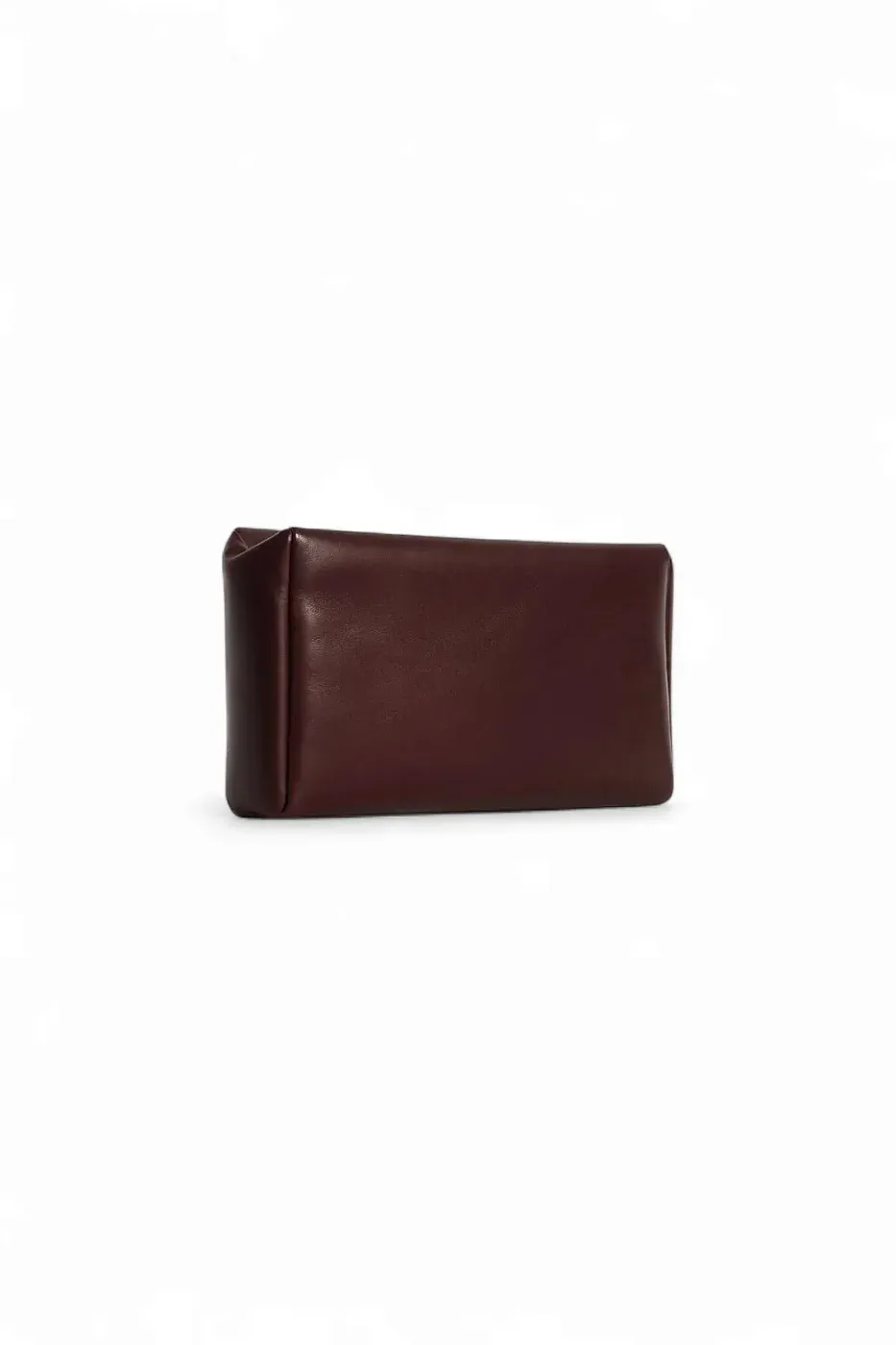 The Row Клатч Compact Square Clutch Burgundy из кожи Burgundy - фото 2