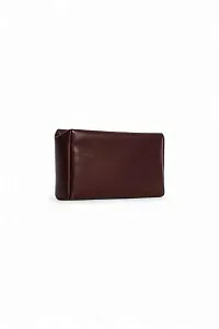 The Row Клатч Compact Square Clutch Burgundy из кожи Burgundy - фото 2