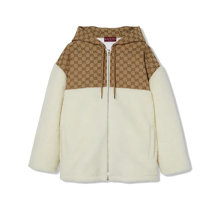 Куртка на молнии из шерсти интарсии GG Gucci - фото 1