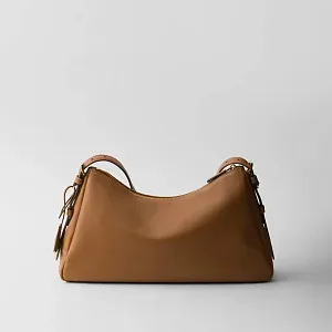 Prada Сумка на плечо Aimee Large из кожи Caramel - фото 5