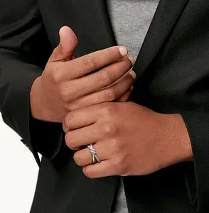 Tiffany & Co. Кольцо Knot Double Row Ring in White Gold with Diamonds - фото 3