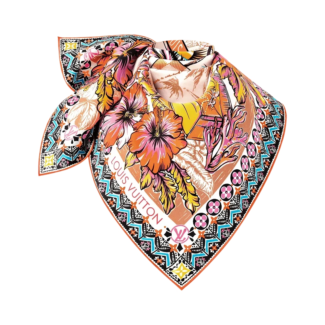 Louis Vuitton Платок-каре Island 90 Orange - фото 3