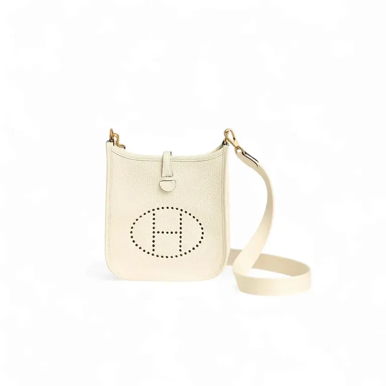 Сумка Hermes Evelyne 16 Nata Clemence Gold Hardware - фото 1