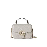 Gucci Мини-сумка на плечо GG Marmont Light Grey - фото 1