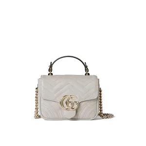 Gucci Мини-сумка на плечо GG Marmont Light Grey - фото 1
