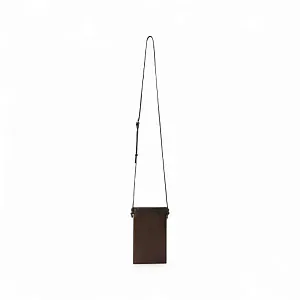 The Row Сумка Camie Crossbody Case Brown Melange из кожи - фото 1