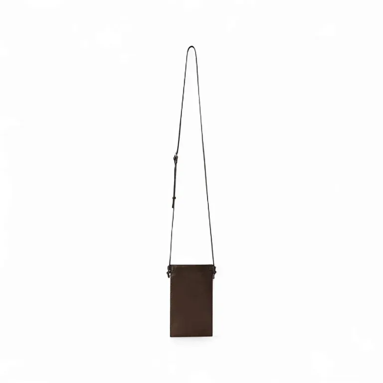 Сумка Camie Crossbody Case Brown Melange из кожи The Row - фото 1