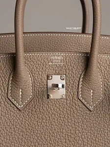 Hermès Сумка Birkin 25 Etoupe Togo Palladium Hardware - фото 3