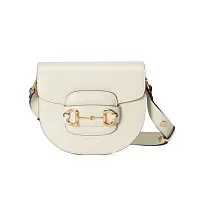 Gucci Мини-сумка Horsebit 1955 White - фото 1