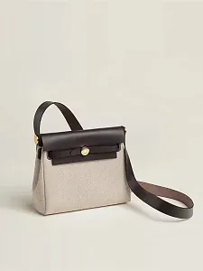 Hermès Сумка Herbag Zip 20 Ecru Beige Ebene H Viking Hunter Gold Hardware - фото 2