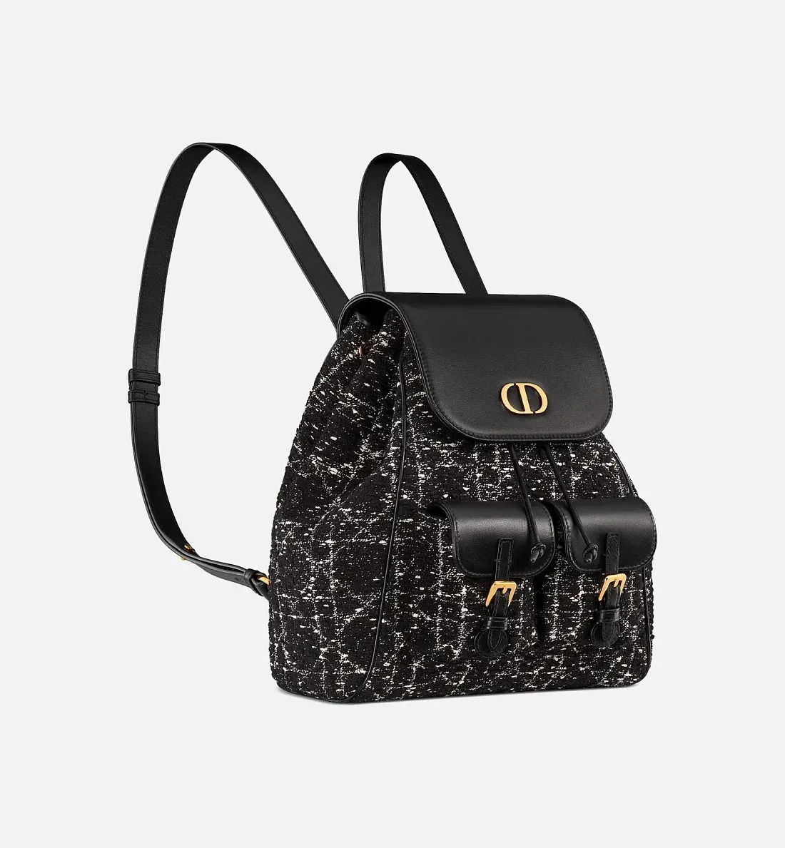 Dior Рюкзак Caro with white cannage motif среднего формата - фото 2
