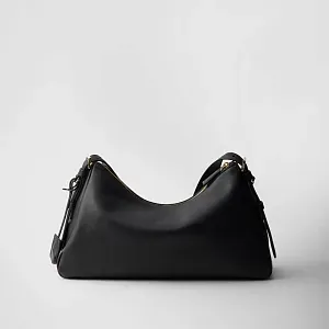Prada Сумка на плечо Aimee Large из кожи Black - фото 4