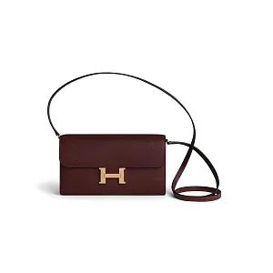 Hermès Мини-сумка Constance To Go Rouge Sellier Epsom Gold Hardware - фото 1
