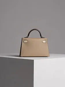 Hermès Сумка Kelly Mini 20 Trench Craie Etoupe Epsom Palladium Hardware - фото 5
