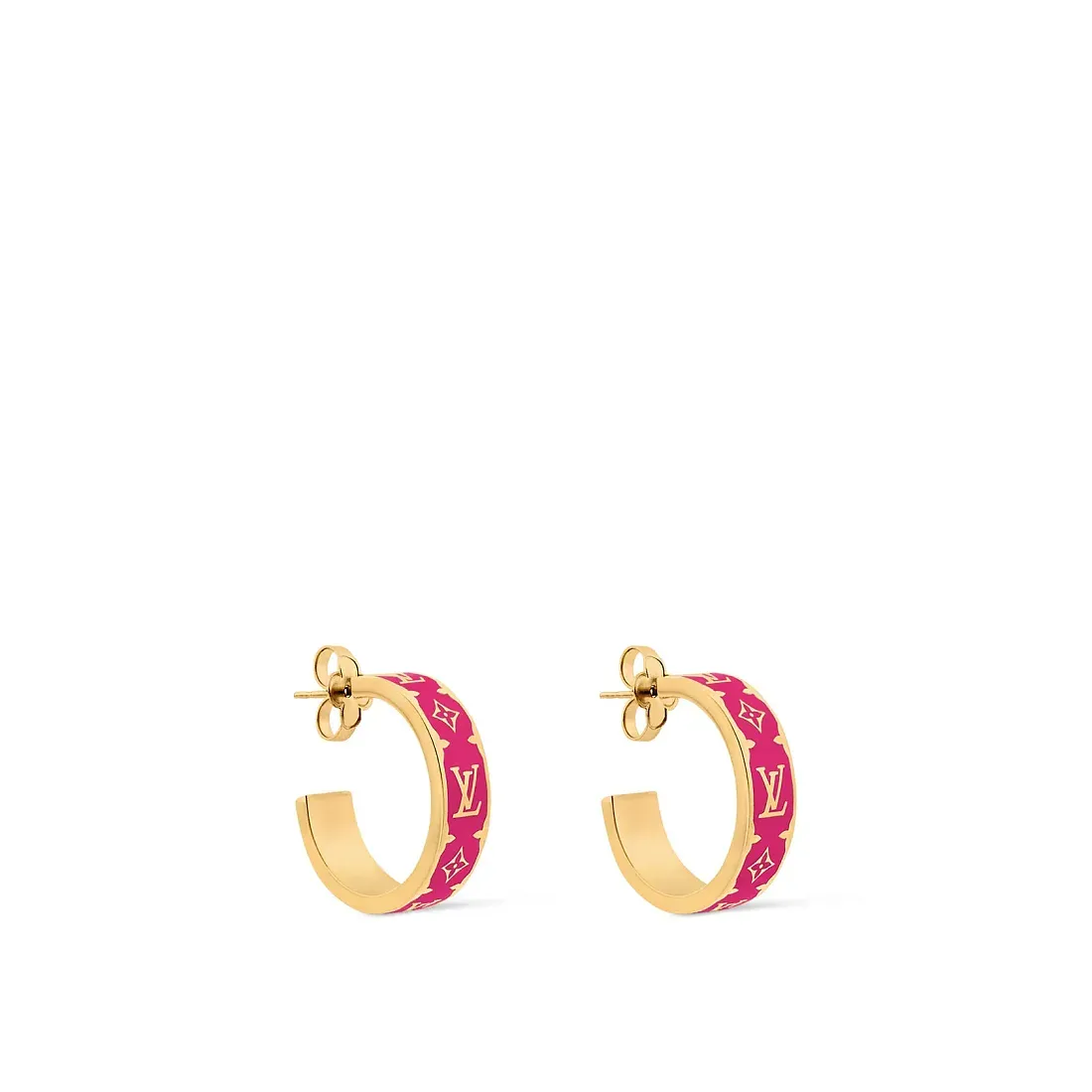 Louis Vuitton Серьги Nanogram Enamel Fuchsia - фото 3