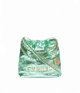 Chanel Сумка Mini 22 Green - фото 1