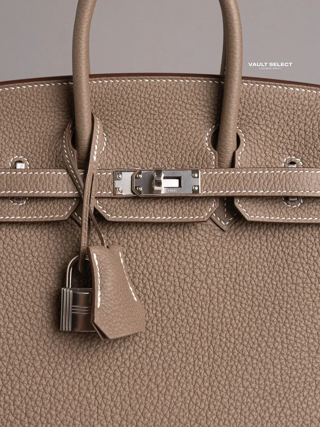 Hermès Сумка Birkin 25 Etoupe Togo Palladium Hardware - фото 4