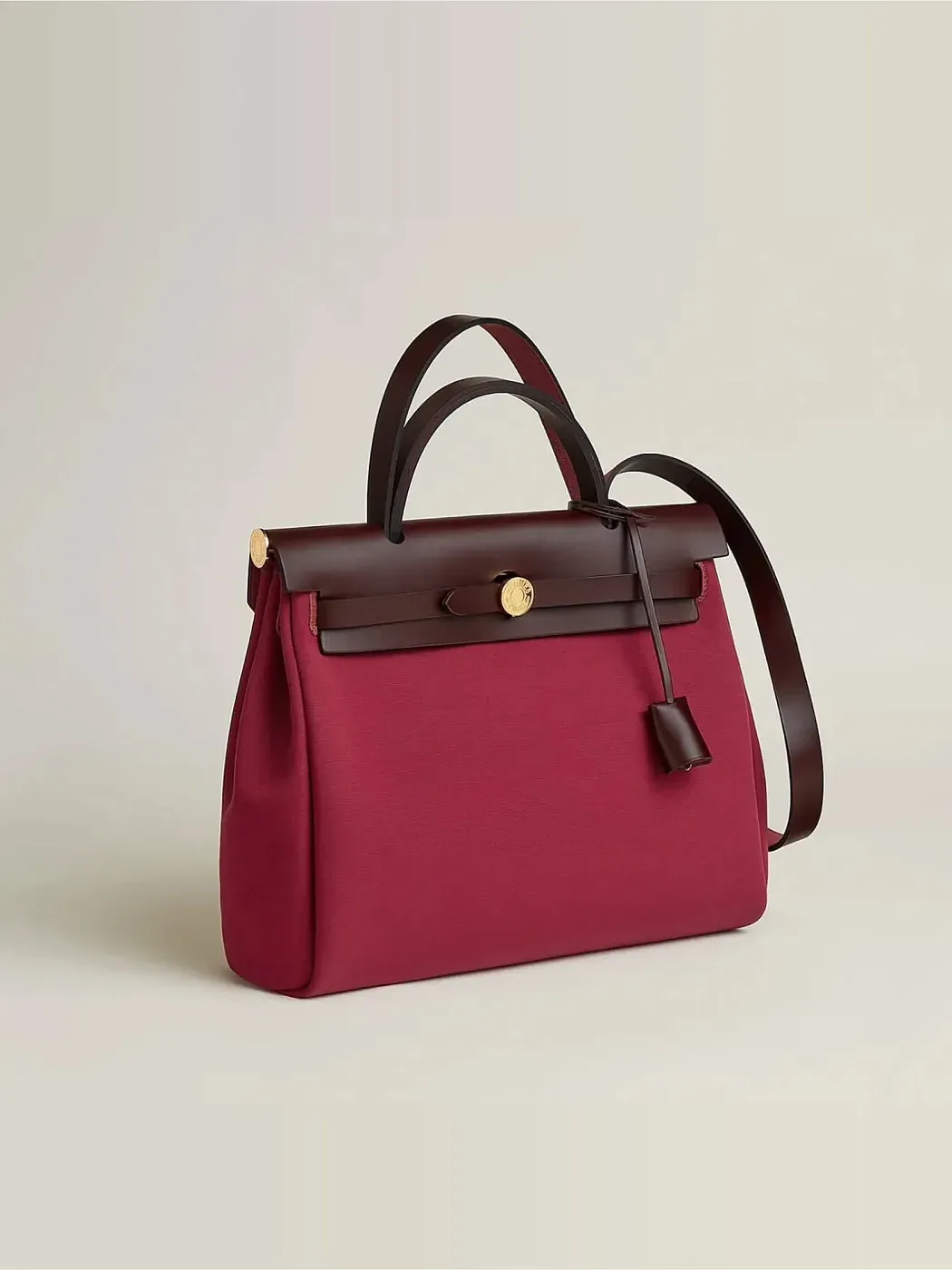 Hermès Сумка Herbag Zip 31 Rubis Rouge Officier Hunter Gold Hardware - фото 2