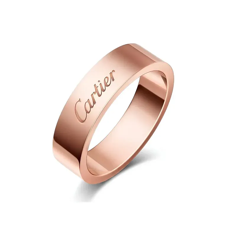 Обручальное кольцо C de Cartier 5 мм Rose Gold - фото 1