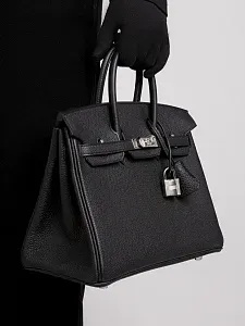 Hermès Сумка Birkin 25 Black Togo Palladium Hardware - фото 2