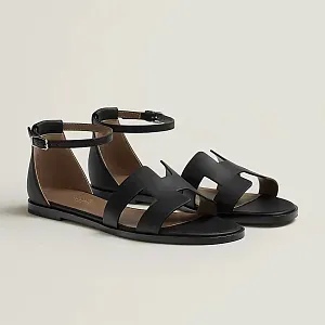Hermès Сандалии Santorini Black - фото 1