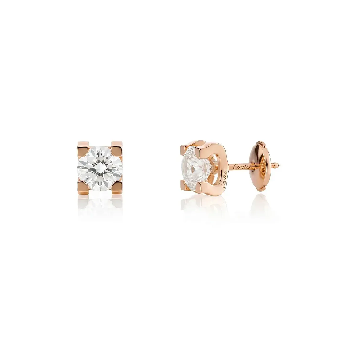 Cartier Серьги C de stud earrings, 2 brilliant-cut diamonds - фото 3