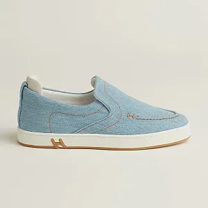Hermès Кеды Kiddy Slip-On Bleu Clair / Blanc - фото 3