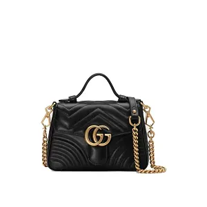 Gucci Мини-сумка с верхней ручкой GG Marmont - фото 1