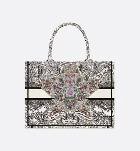 Dior Сумка Book Tote around the world motif среднего формата Latte - фото 3