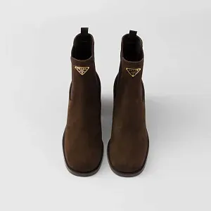 Prada Ботинки из телячьего велюра - фото 5