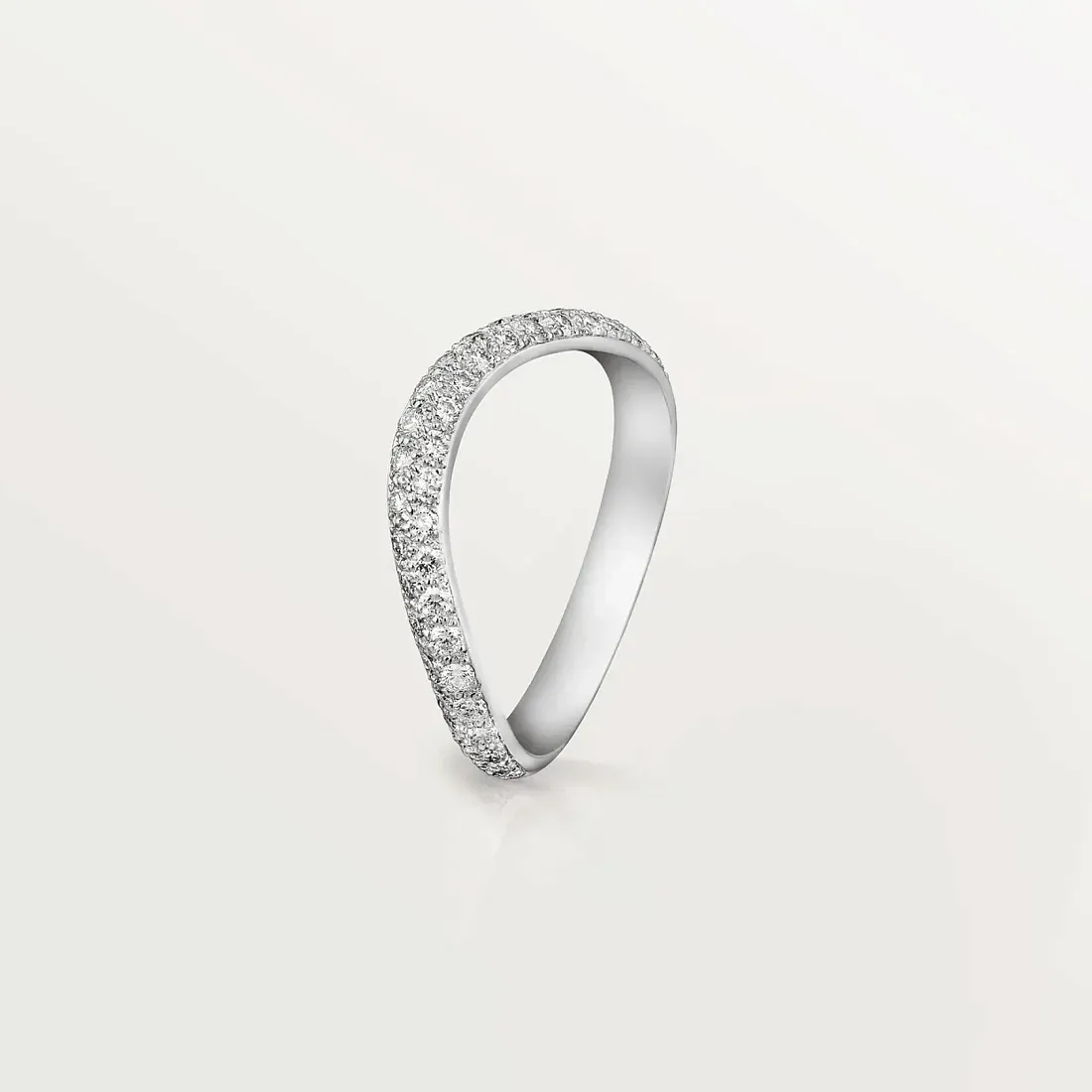 Cartier Обручальное кольцо с бриллиантовым паве Trinity Ruban 2,5 мм - фото 2