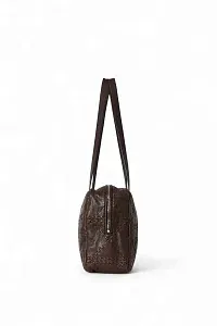 The Row Сумка Astra Bowling Brown из вышитой кожи - фото 4