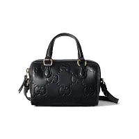 Gucci Мини-сумка с верхней ручкой GG Black - фото 1