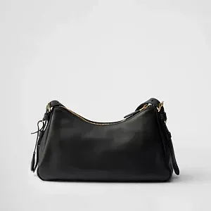 Prada Сумка на плечо Aimee Medium из кожи Black - фото 5