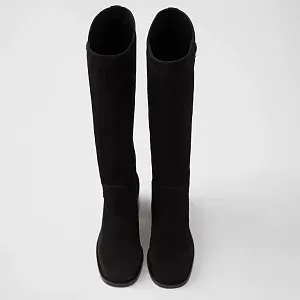 Prada Замшевые сапоги Black - фото 4
