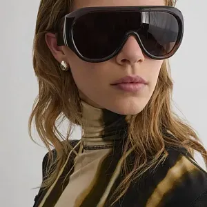Phoebe Philo Большие очки с оправой Brown - фото 4