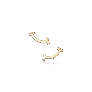 Tiffany & Co. Серьги T Smile Mini Earrings Yellow Gold - фото 1