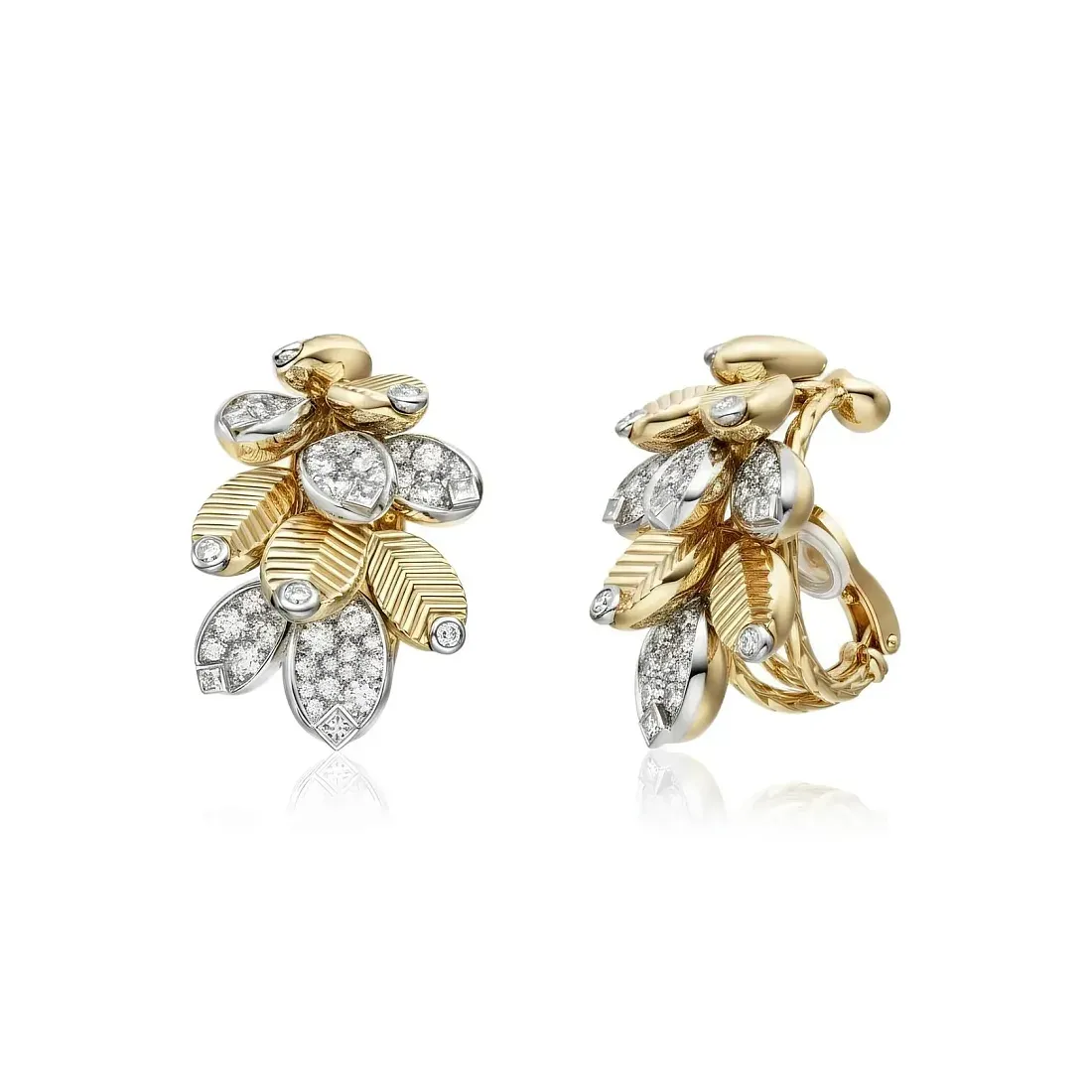 Cartier Серьги Grain de Cafe earrings, semi-paved - фото 4