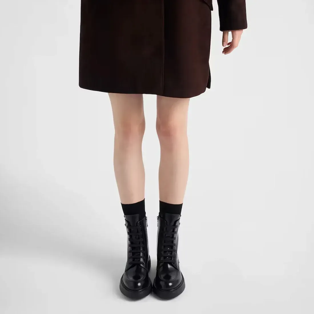 Prada Ботинки из матовой кожи - фото 2
