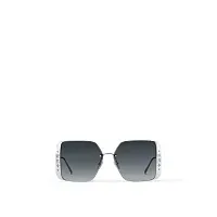 Louis Vuitton Солнцезащитные очки Moon Metal Square Silver Black - фото 1