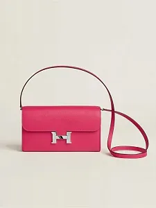 Hermès Кошелек Constance To Go Rose Extreme Epsom Palladium Hardware - фото 1