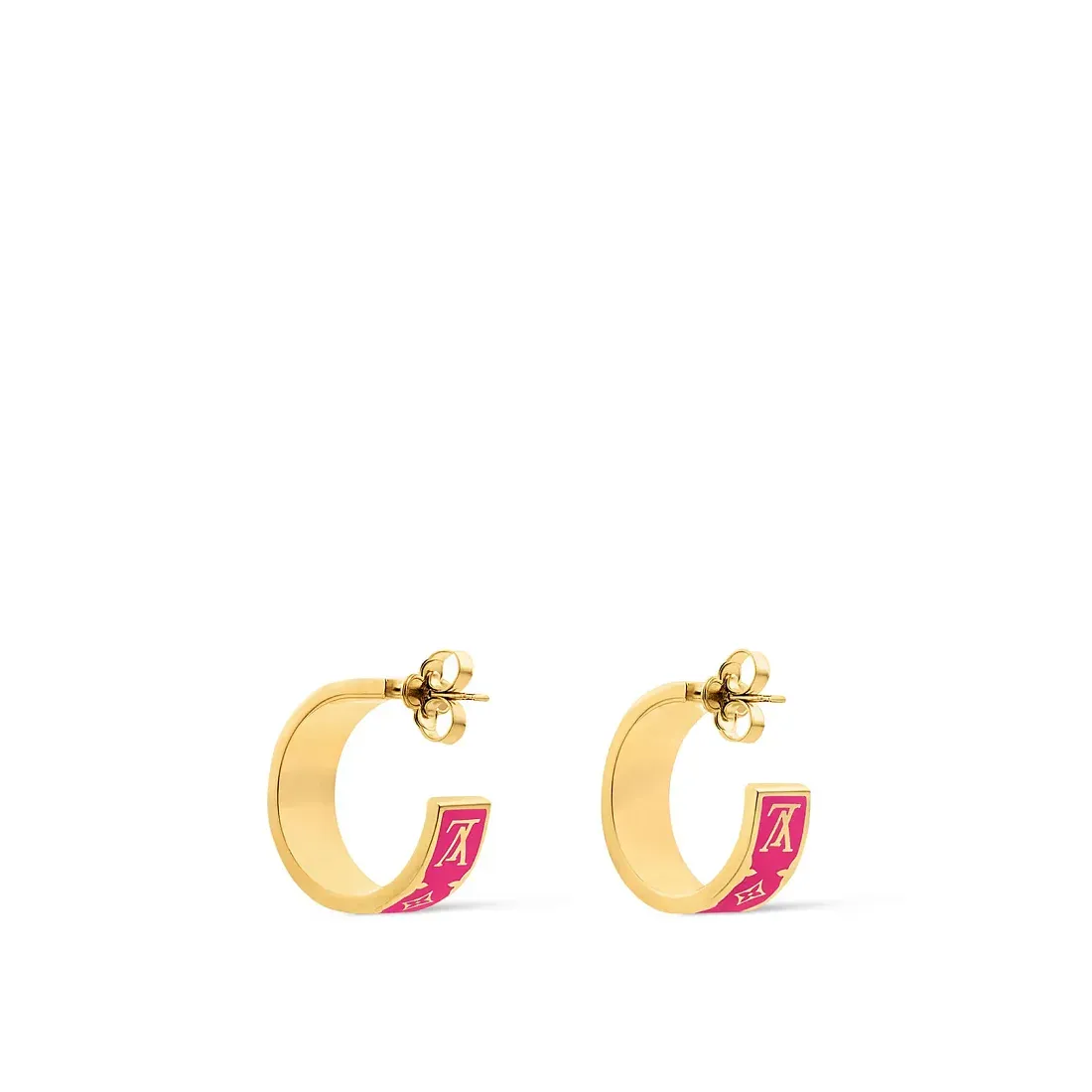 Louis Vuitton Серьги Nanogram Enamel Fuchsia - фото 4