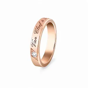 Van Cleef & Arpels Обручальное кольцо Toujours Signature Etoiles Men 4 мм Rose Gold - фото 1