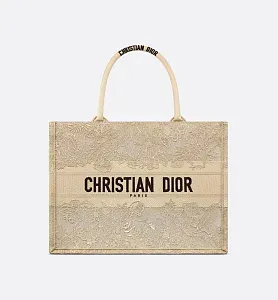 Dior Сумка Book Tote Or среднего формата Gold Metallic - фото 1
